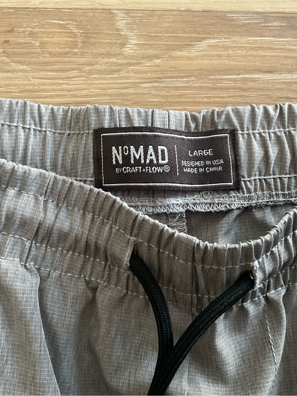 Men's Gray Active Drawstring Shorts - Picture 2 of 3